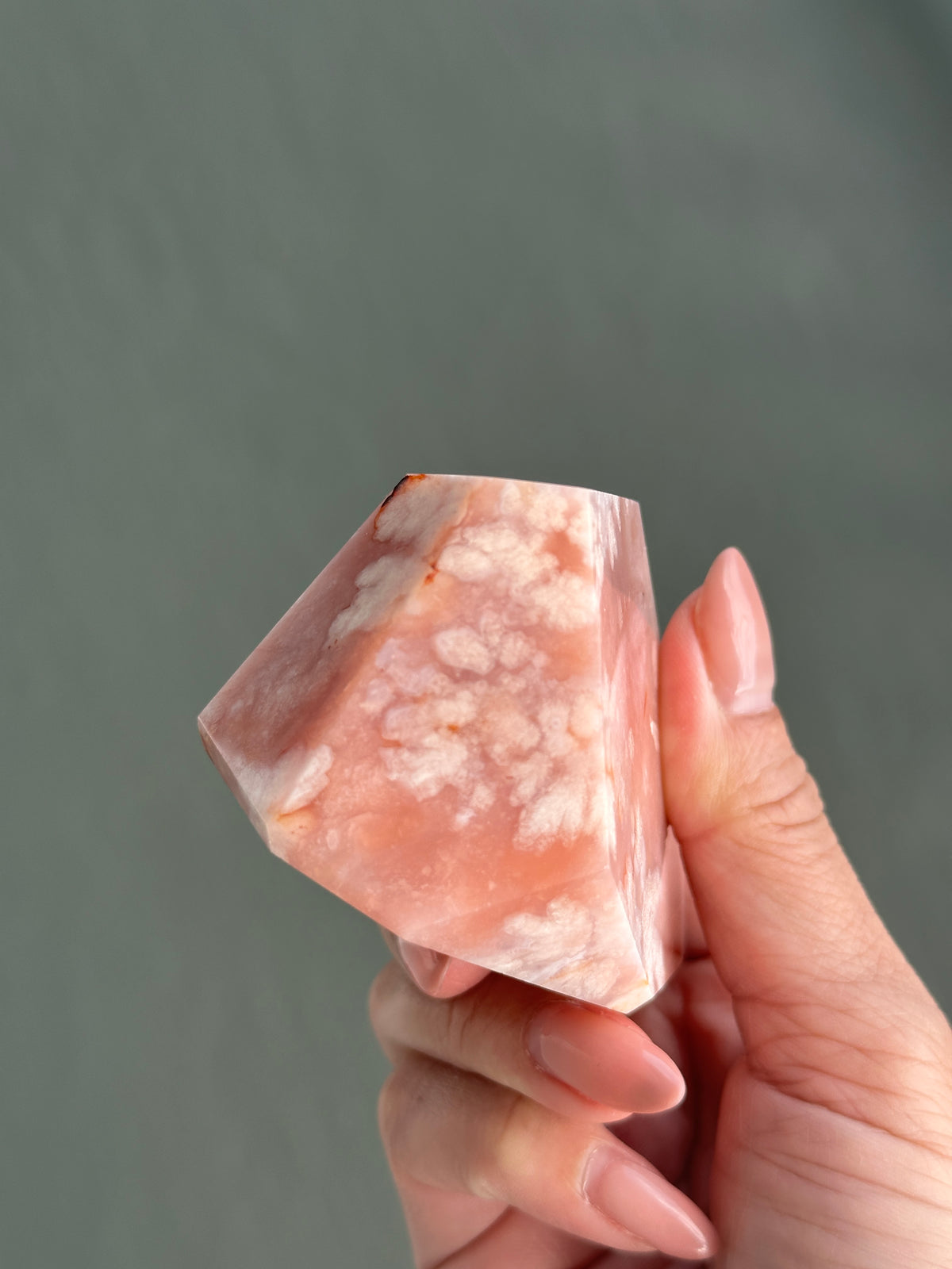 Pink Carnelian Flower Agate XL Freeform #6