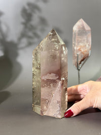 Pink Lithium Smoky Quartz Statement Tower MAGNOLIA