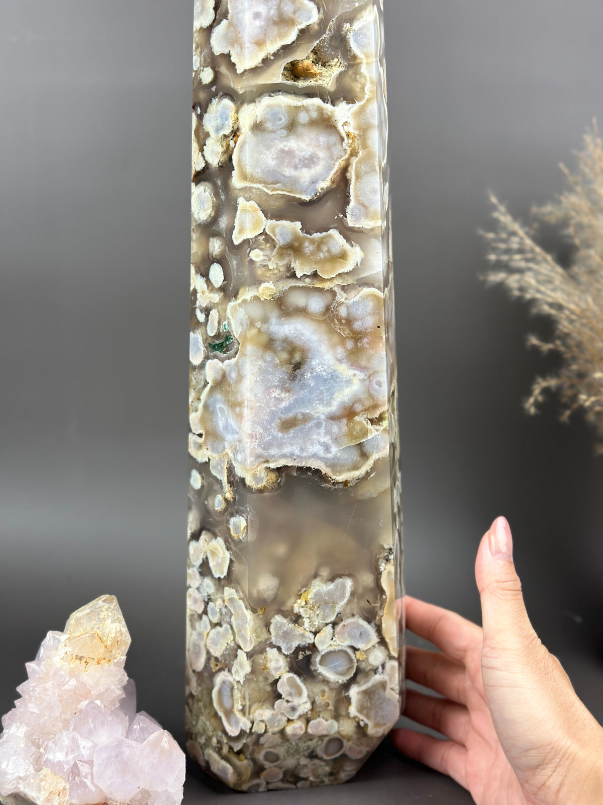 PYTHON 🐍 XXXL Statement Flower Agate Tower 16.25”