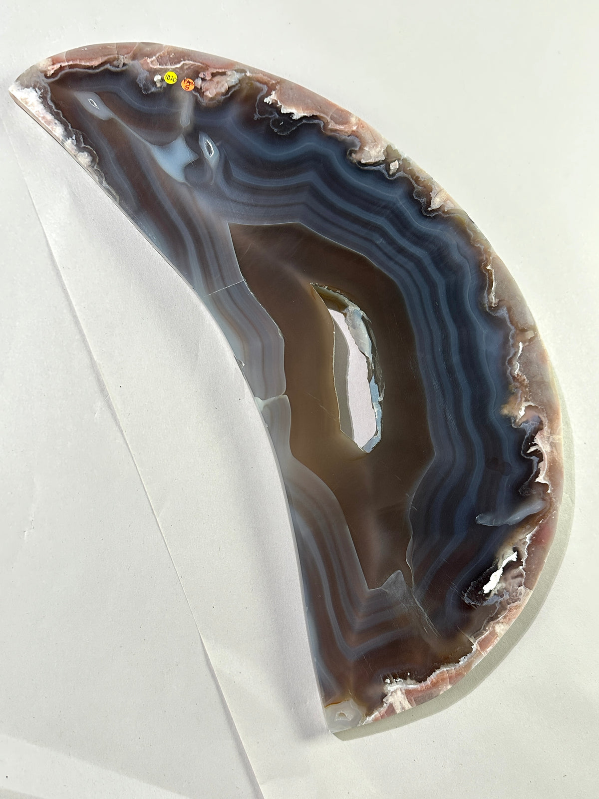 Slab #FAS5 Blue Banded Flower Agate Slab