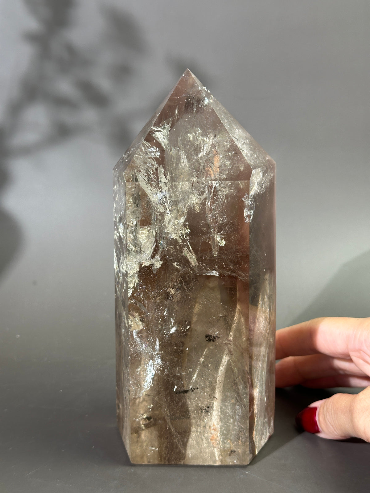 Pink Lithium Smoky Quartz Statement Tower MAGNOLIA