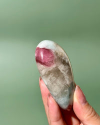 Pink Tourmaline Smoky Quartz Blue Cleavelandite Russian Palm Stone