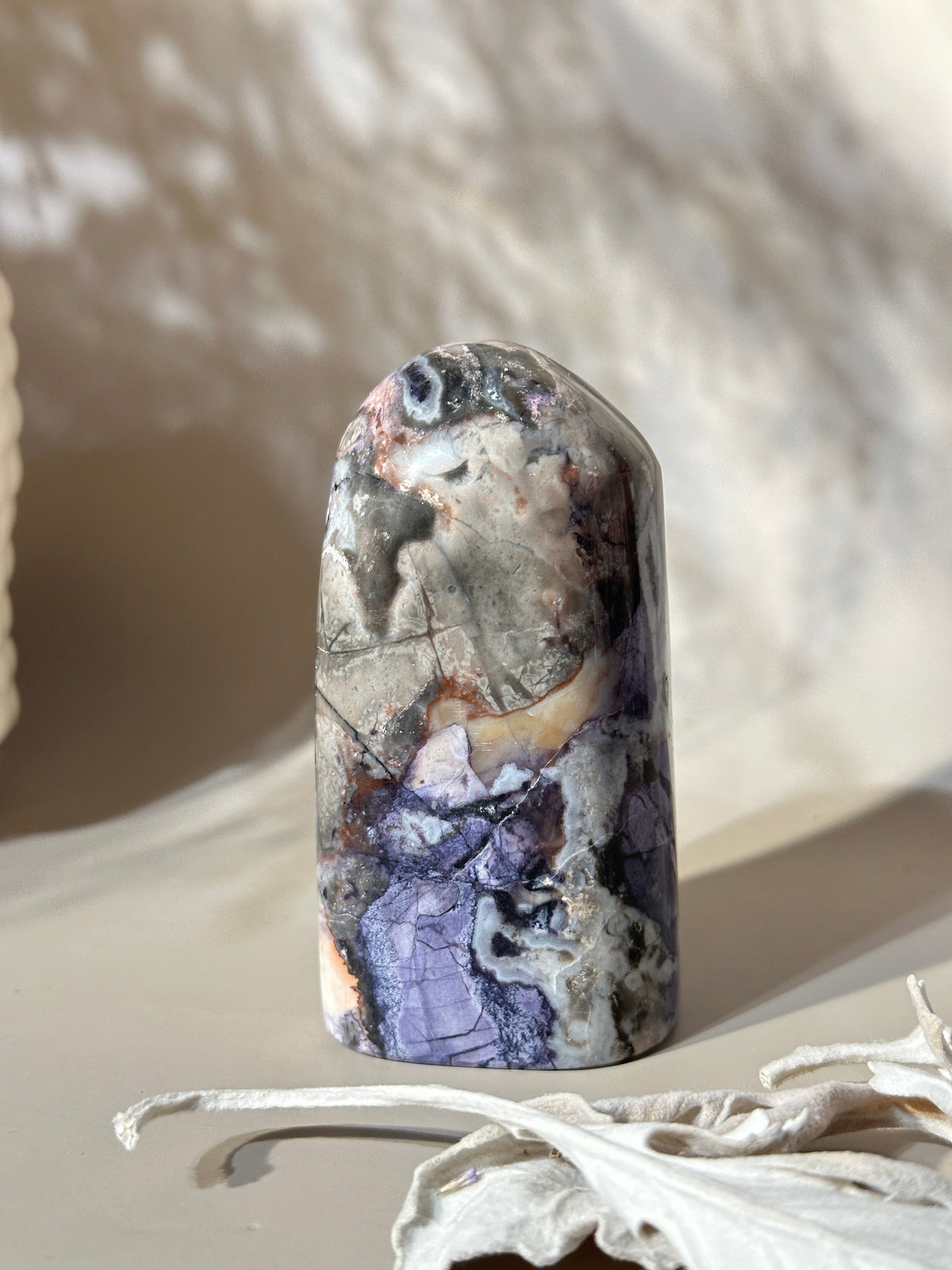 Tiffany Stone - Purple, Grey, Peach