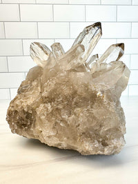 ELYSIAN Natural Citrine Cathedral Quartz Cluster w/ Radon Spots (STAR COLLECTION)