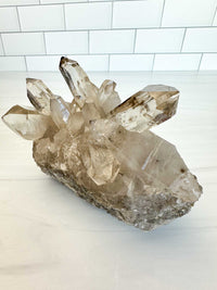 ELYSIAN Natural Citrine Cathedral Quartz Cluster w/ Radon Spots (STAR COLLECTION)