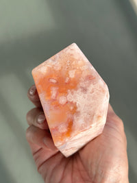 Pink Carnelian Flower Agate XL Freeform #4