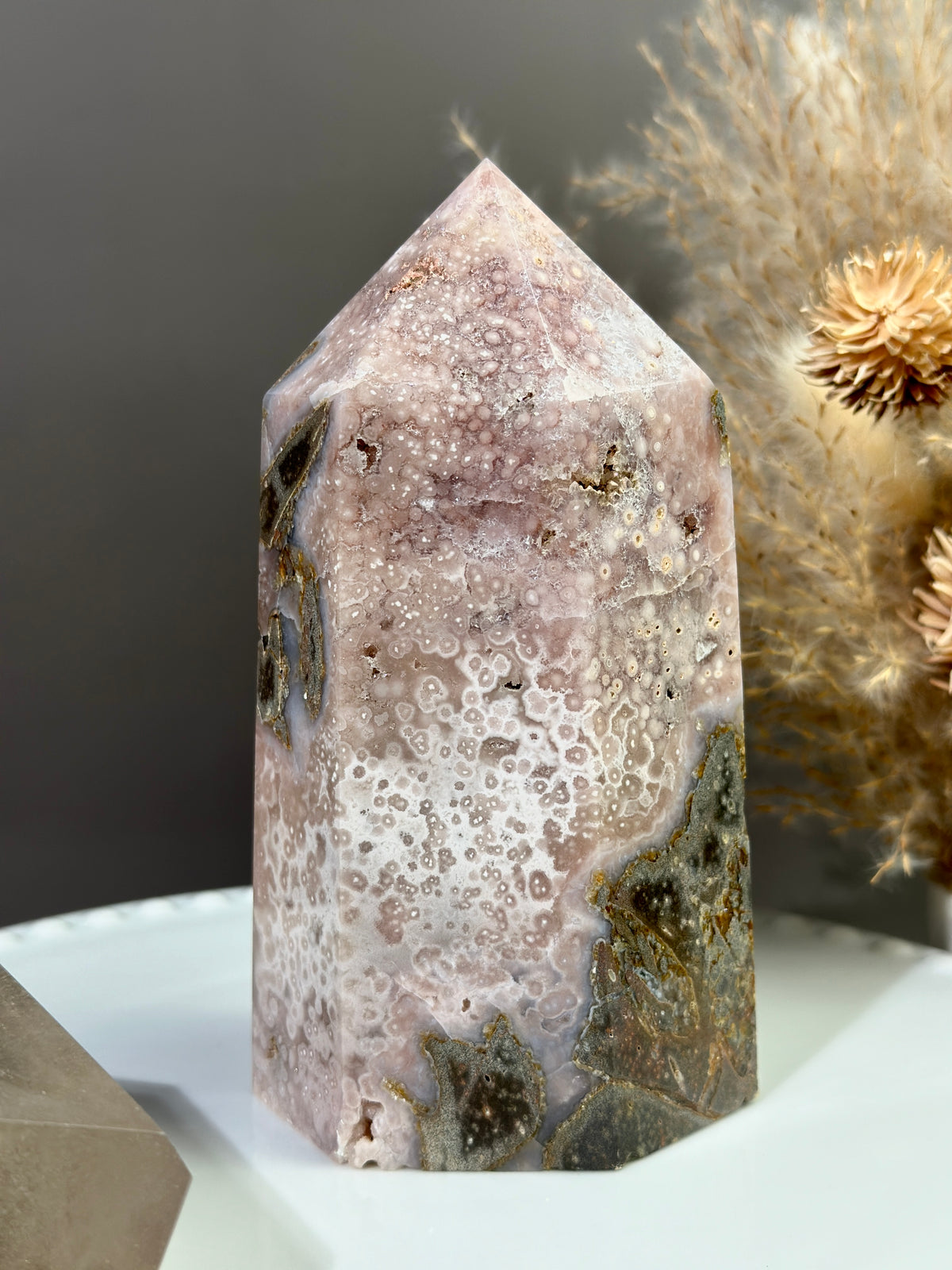 PARIS Quartzy Pink Amethyst Flower Agate Tower