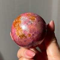 Gemmy Red Rhodonite Sphere