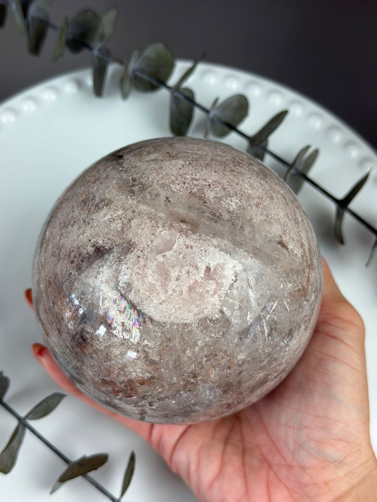 LUNA Statement Pink Lithium Sphere 100mm // 4”