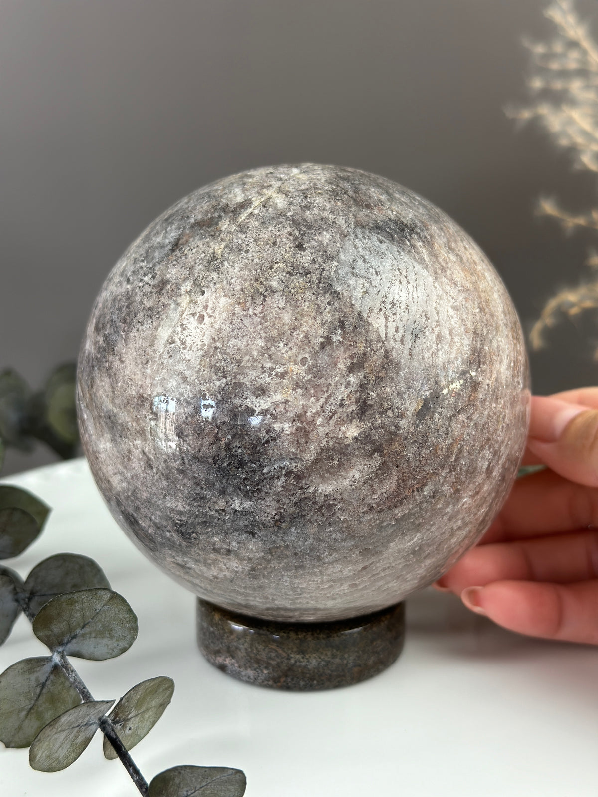 LUNA Statement Pink Lithium Sphere 100mm // 4”