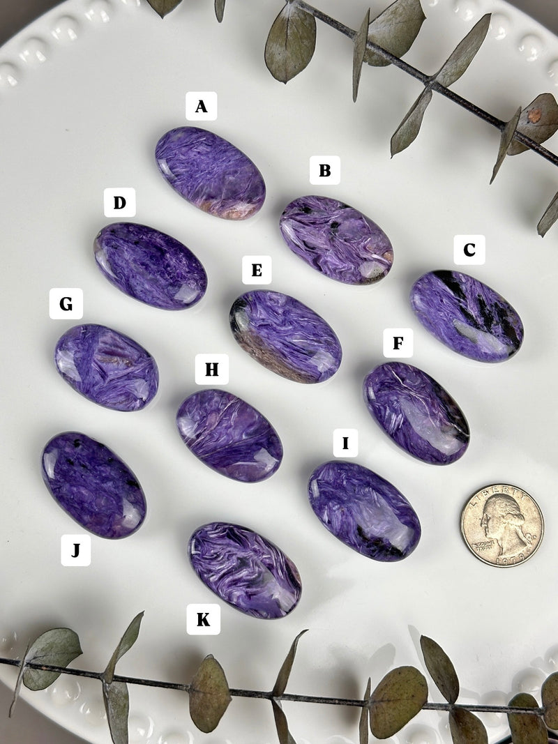 Charoite Palm Stone Pocket Stone 1.25” - CHOOSE YOUR PIECE