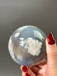 Flower Agate 2.65" Sphere Blue