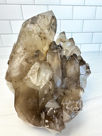GOLDEN GRACE Natural Citrine Cathedral Quartz Cluster w/ Smoky Radon spots (STAR COLLECTION)