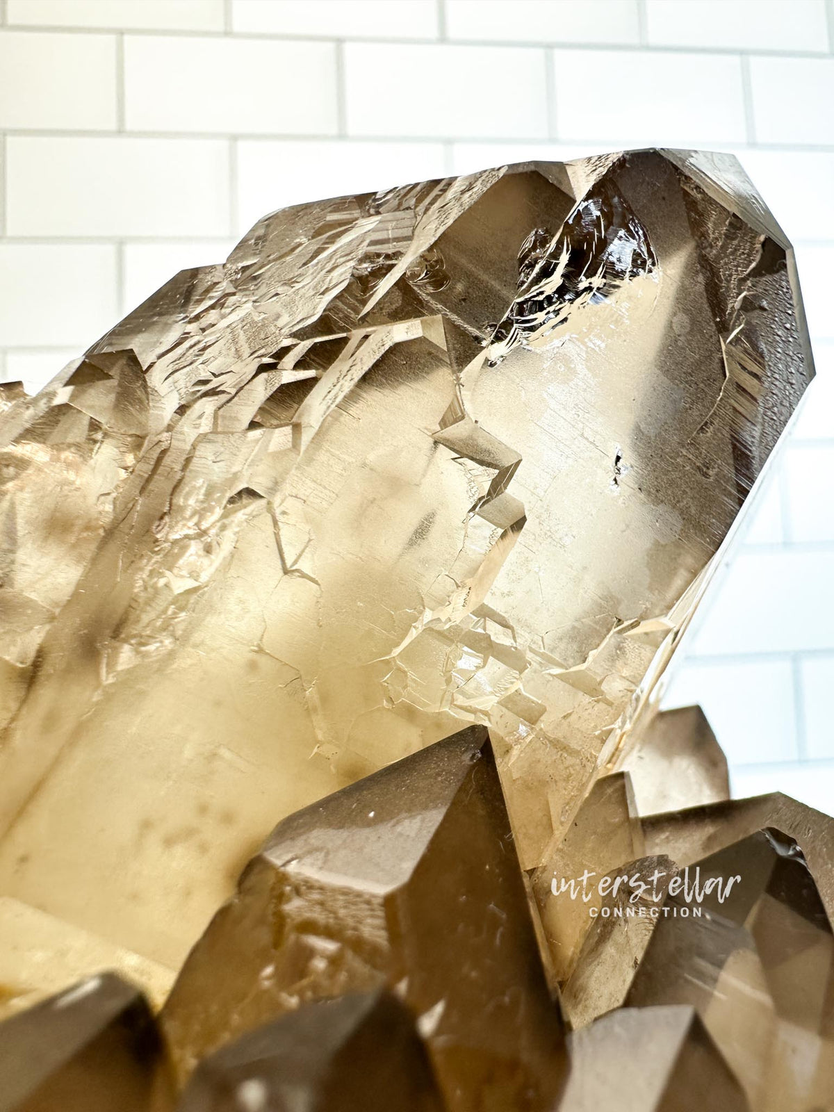 GOLDEN GRACE Natural Citrine Cathedral Quartz Cluster w/ Smoky Radon spots (STAR COLLECTION)