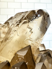 GOLDEN GRACE Natural Citrine Cathedral Quartz Cluster w/ Smoky Radon spots (STAR COLLECTION)