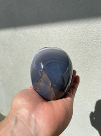 Agate Amethyst Geode 3.5" Hand-carved Skull #S8