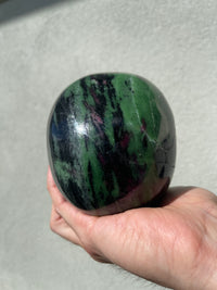 Ruby Zoisite 4.5" Hand-Carved Skull #S11
