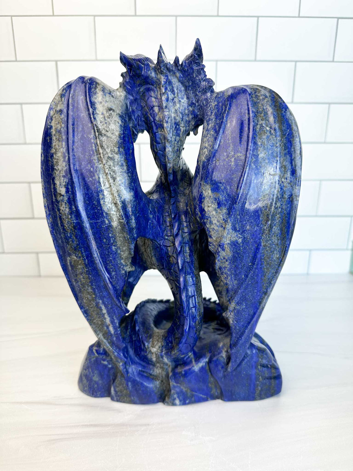 LAZAR Full Body Lapis Lazuli Dragon Carving