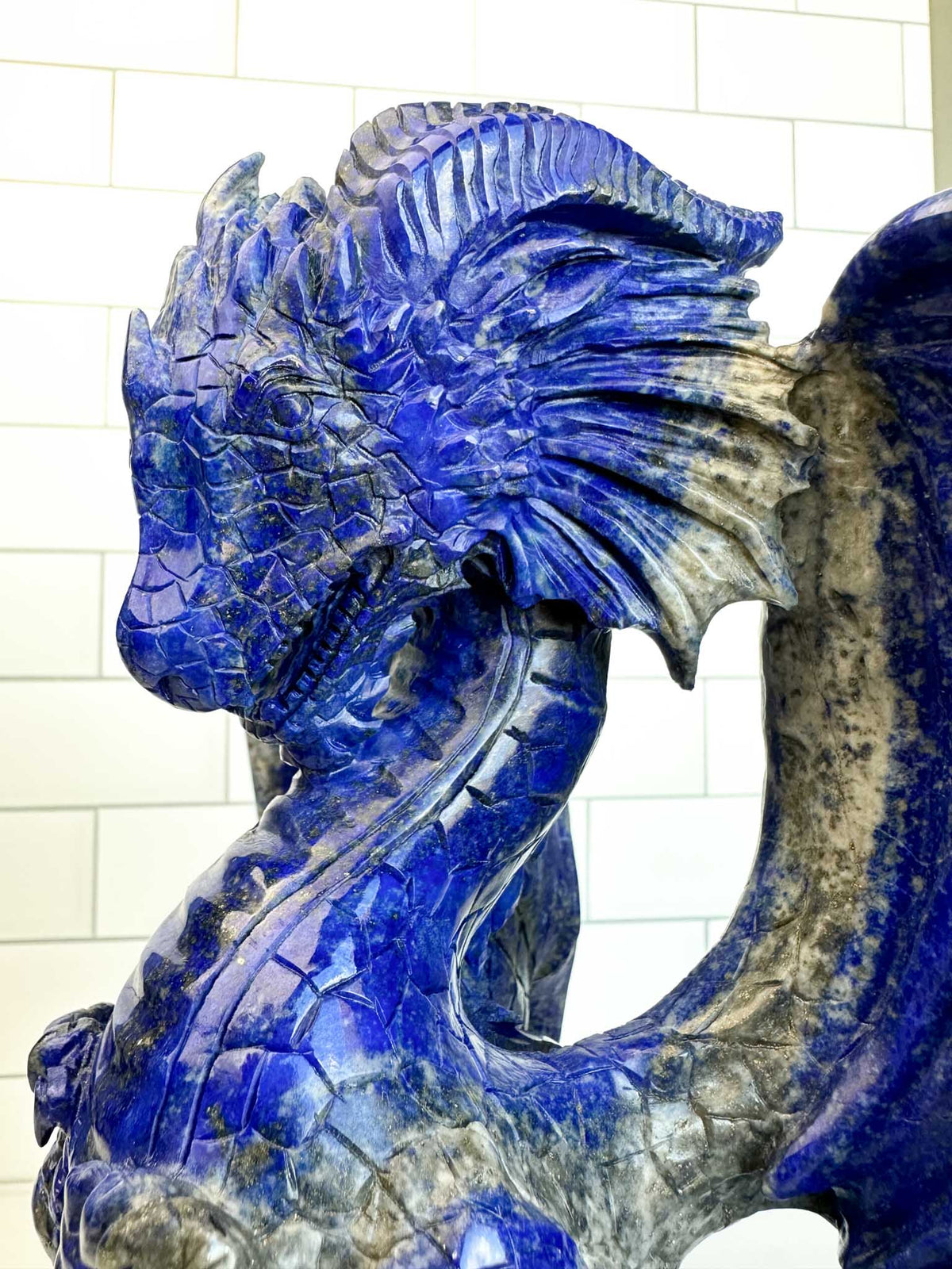 LAZAR Full Body Lapis Lazuli Dragon Carving
