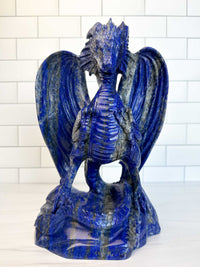 LAZAR Full Body Lapis Lazuli Dragon Carving
