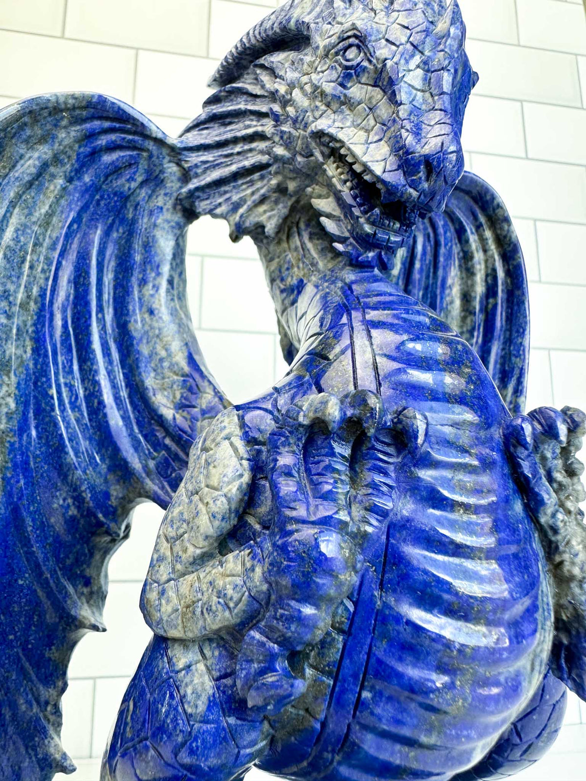 LAZAR Full Body Lapis Lazuli Dragon Carving