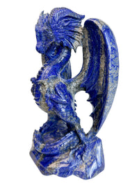 LAZAR Full Body Lapis Lazuli Dragon Carving