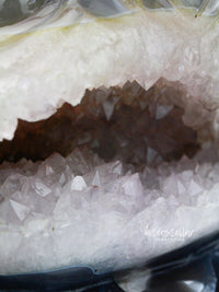 Three-Legged Geode Agate Prosperity Feng Shui Money TOAD Carving - AA