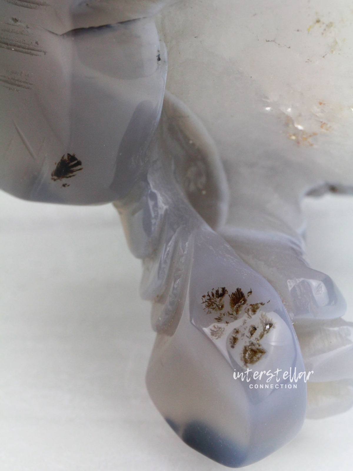 Three-Legged Geode Agate Prosperity Feng Shui Money TOAD Carving - BB