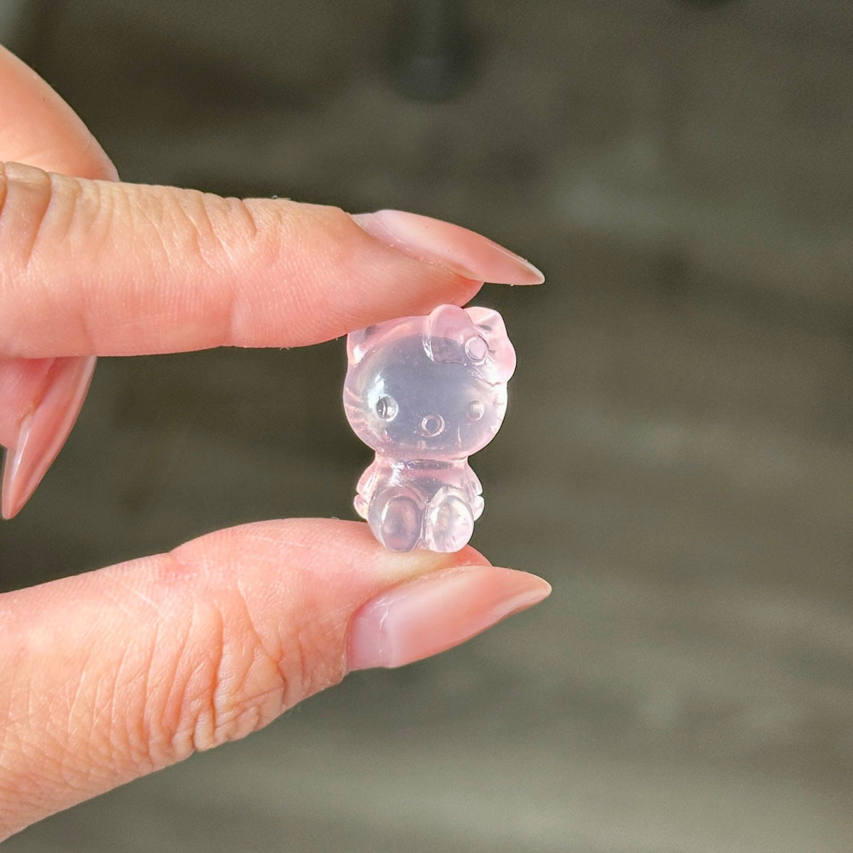 Mini Pink Rose Quartz Kitty