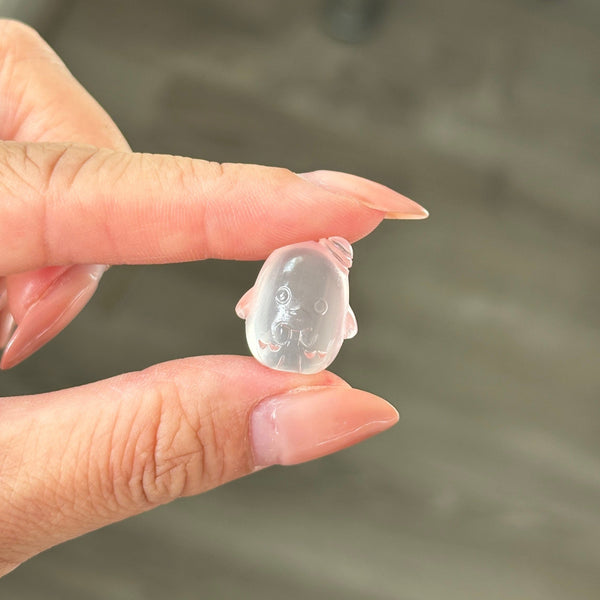 Mini Pink Rose Quartz Penguin