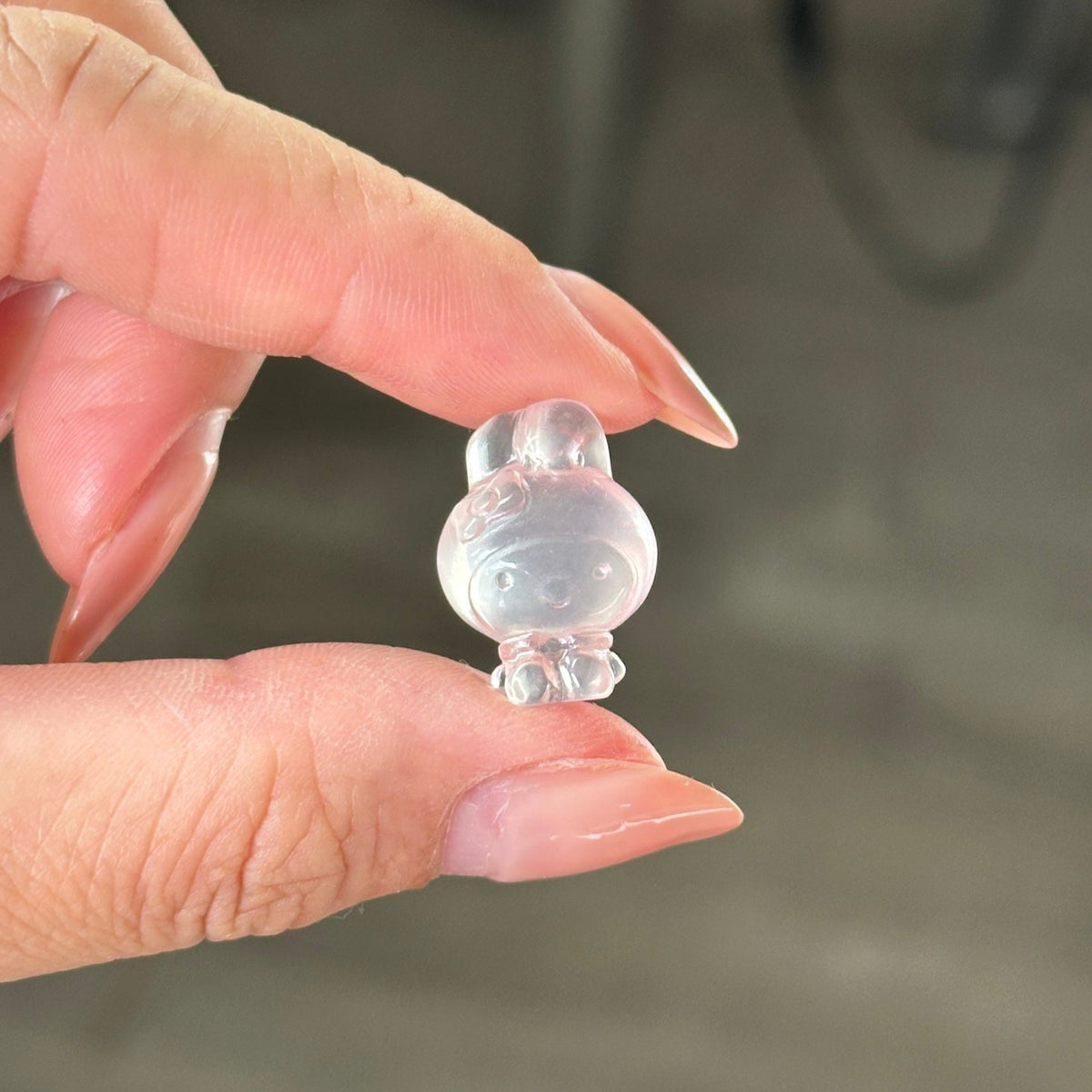 Mini Pink Rose Quartz Rabbit