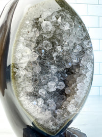 PENGUIN - Blue Agate Geode Quartz Penguin Carving