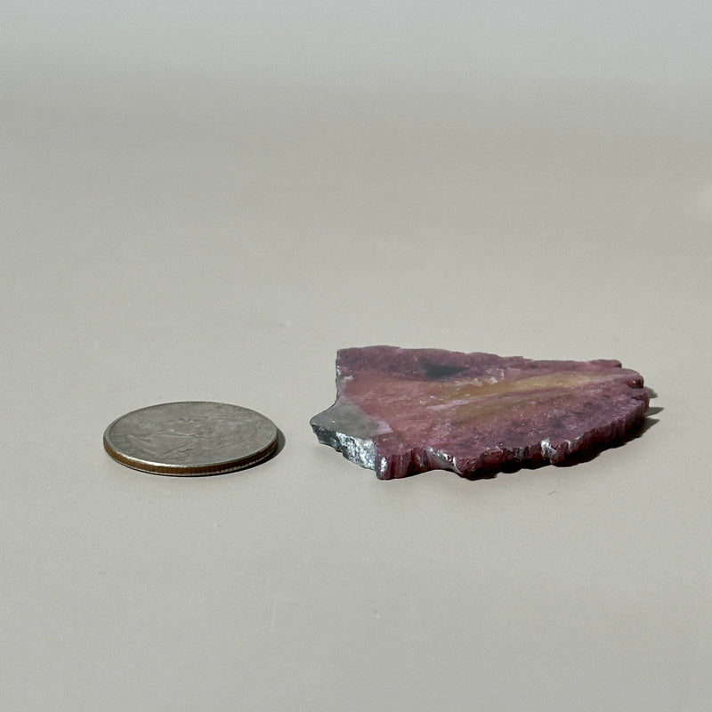 Pink and Yellow Tourmaline slice thickness