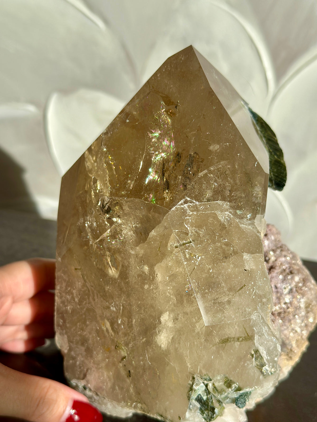 PRINCESS ISABEL Natural Citrine Statement Green Tourmaline and Lepidolite