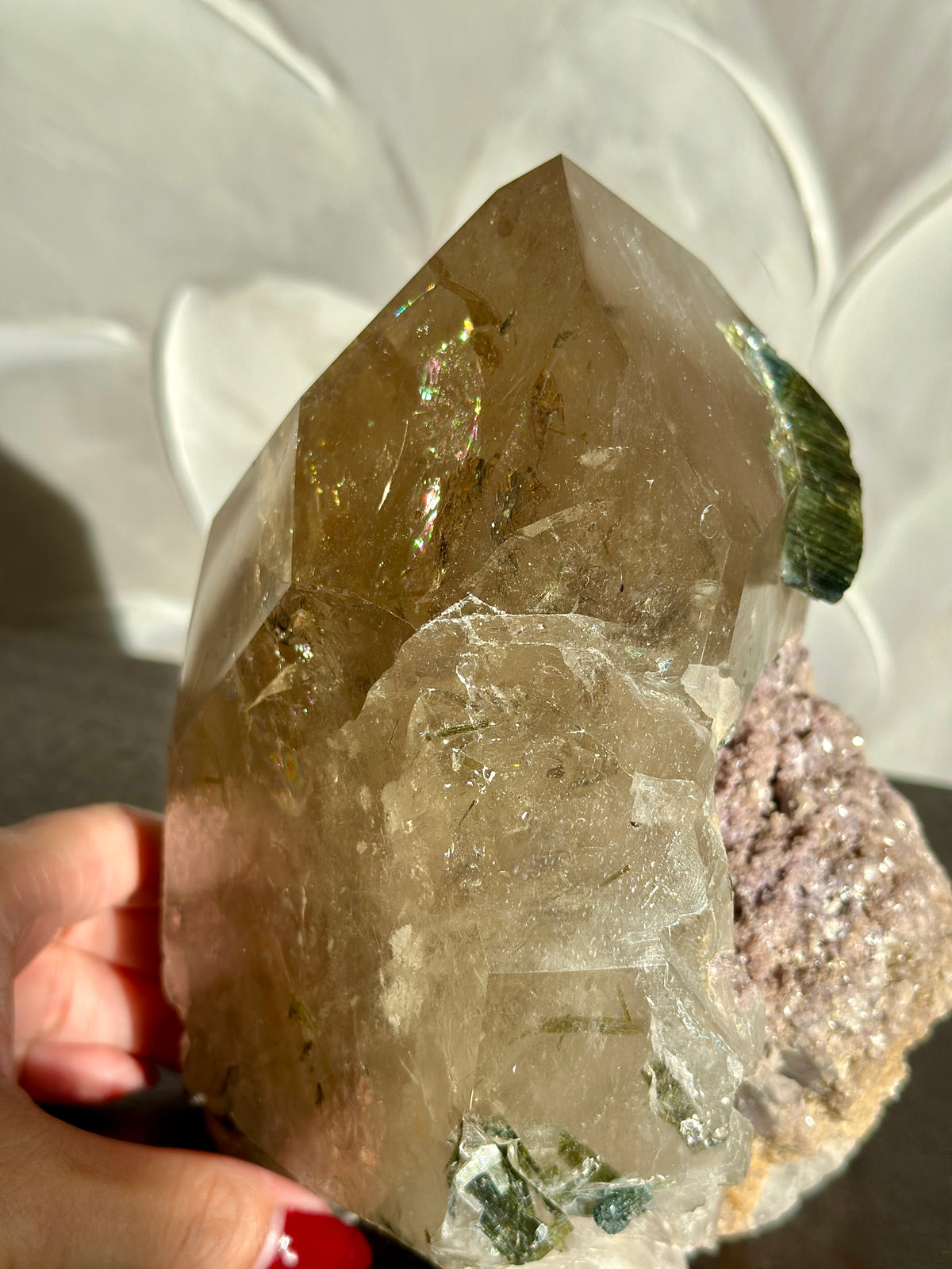 PRINCESS ISABEL Natural Citrine Statement Green Tourmaline and Lepidolite