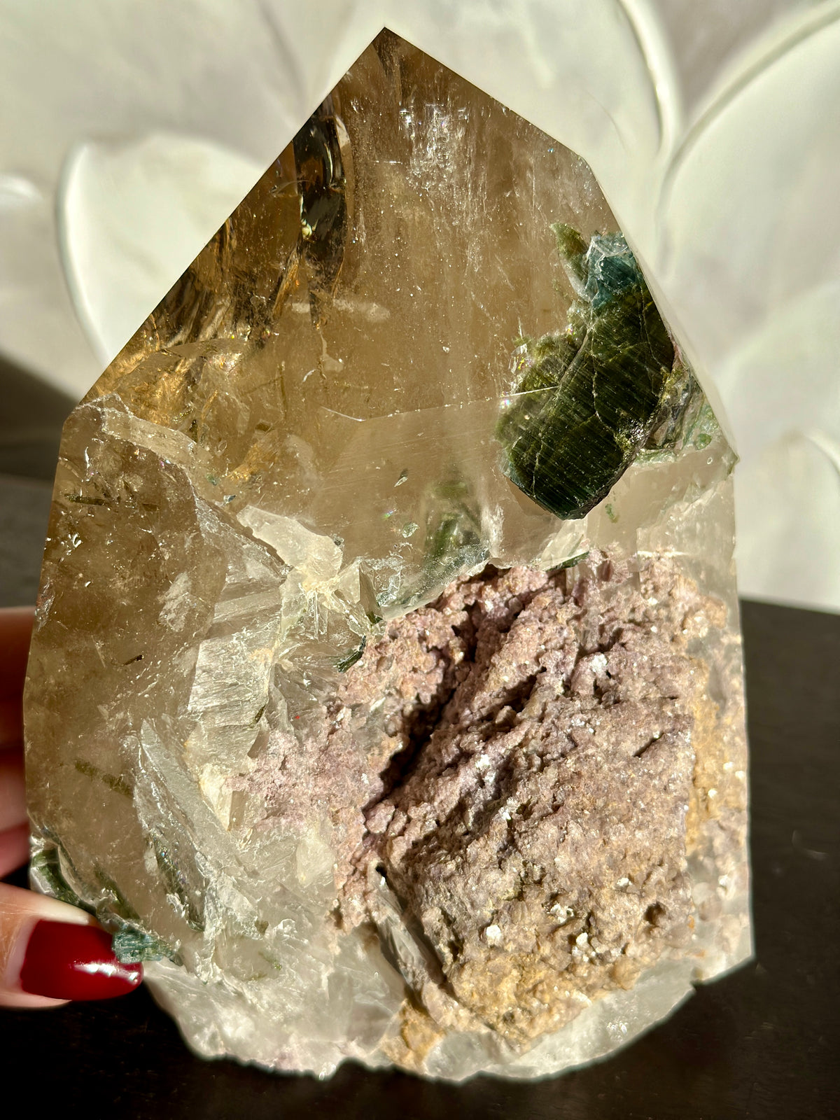 PRINCESS ISABEL Natural Citrine Statement Green Tourmaline and Lepidolite