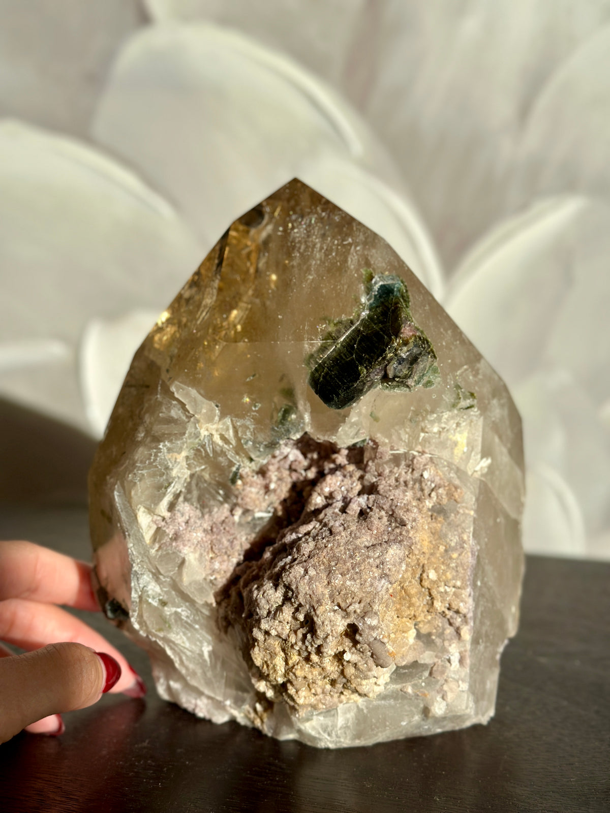 PRINCESS ISABEL Natural Citrine Statement Green Tourmaline and Lepidolite