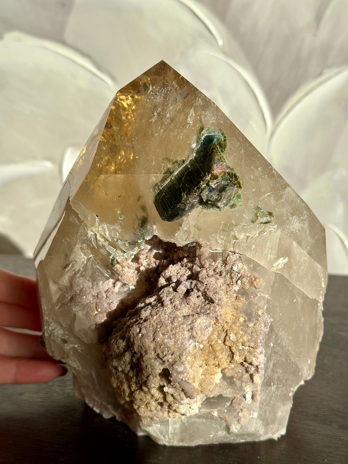 PRINCESS ISABEL Natural Citrine Statement Green Tourmaline and Lepidolite