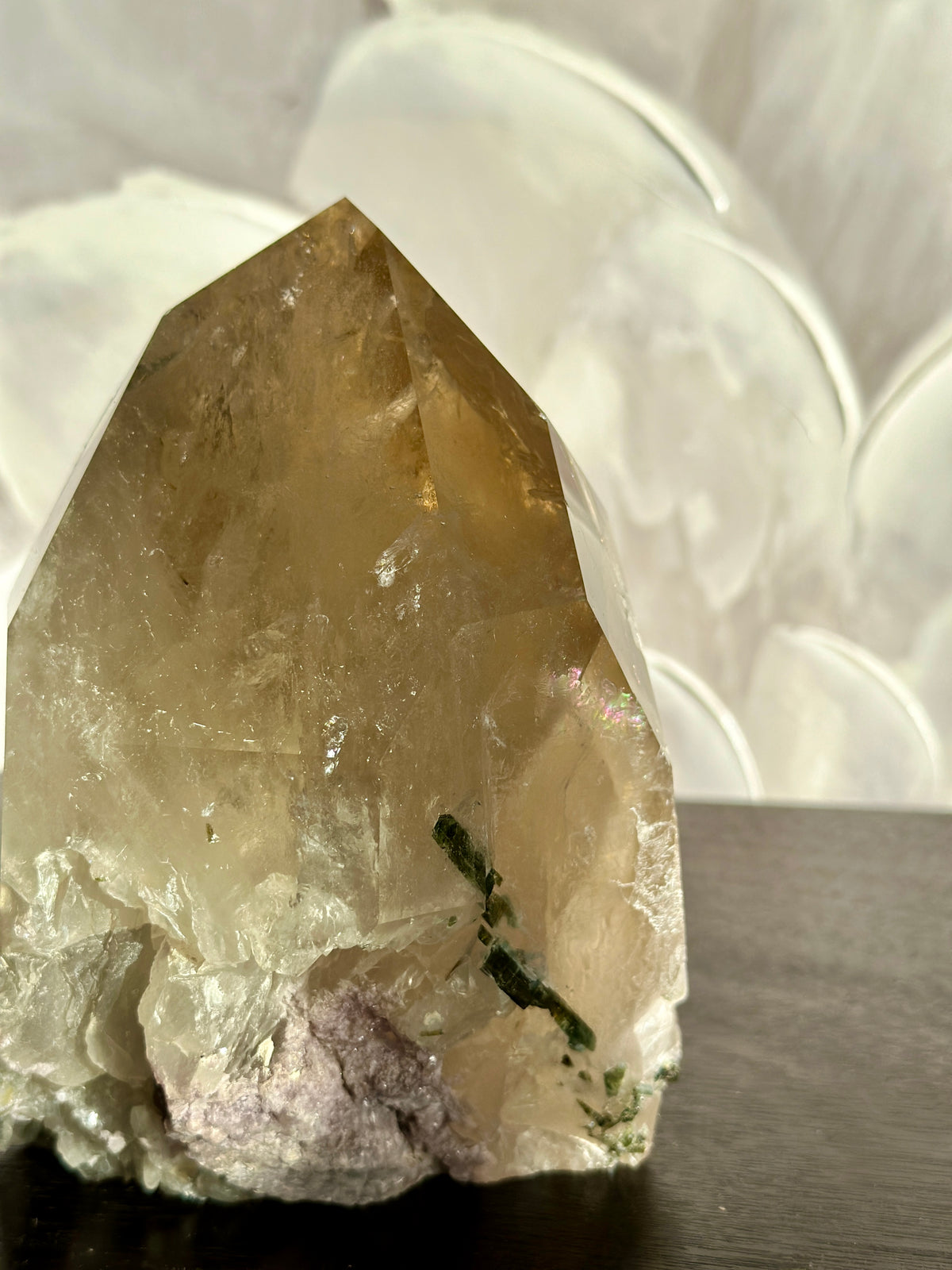 PRINCESS ISABEL Natural Citrine Statement Green Tourmaline and Lepidolite