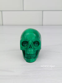 RALPH - Malachite Skull Carving