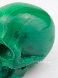 RALPH - Malachite Skull Carving