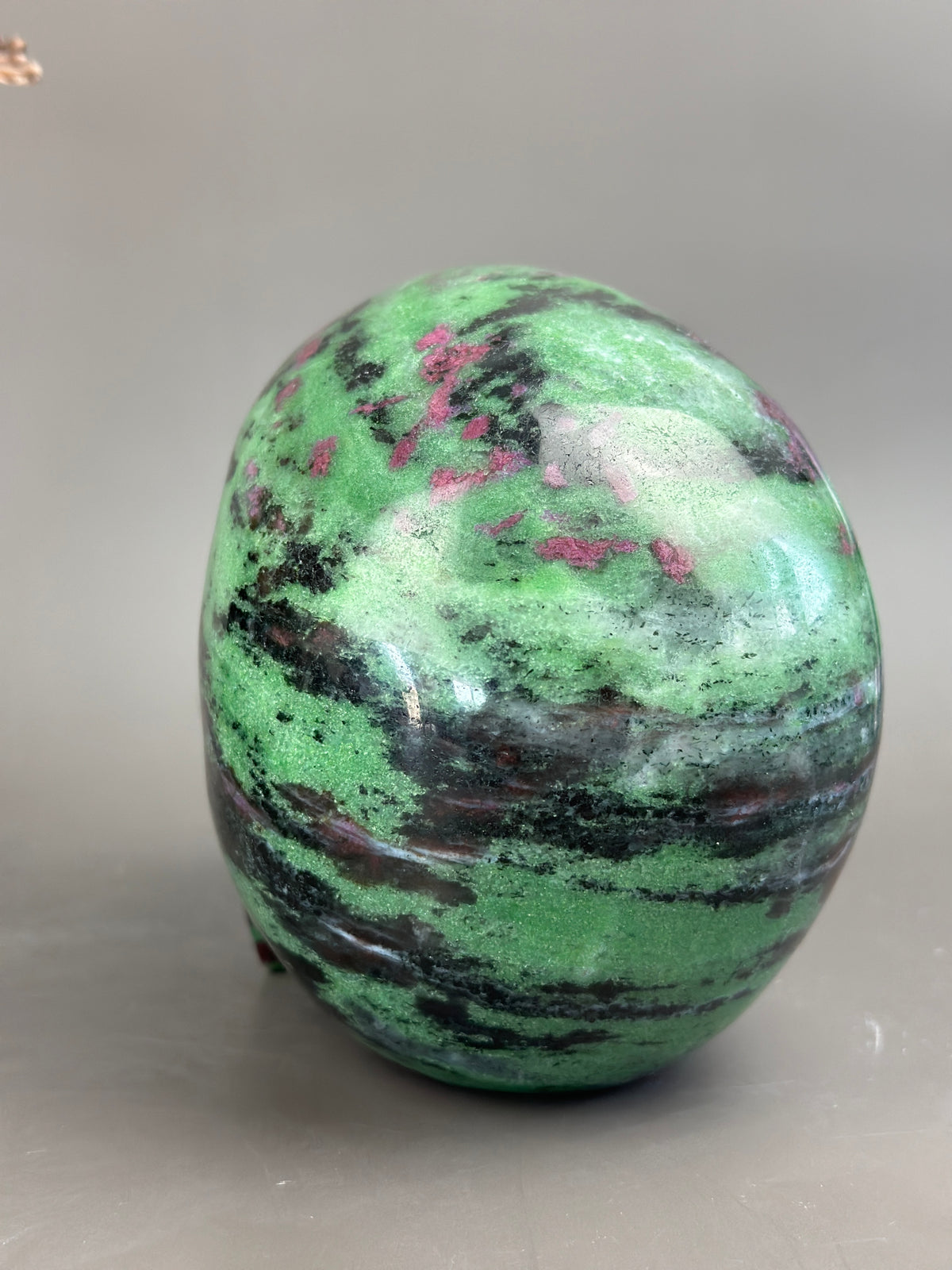 Ruby Zoisite 4.5" Hand-Carved Skull #S12