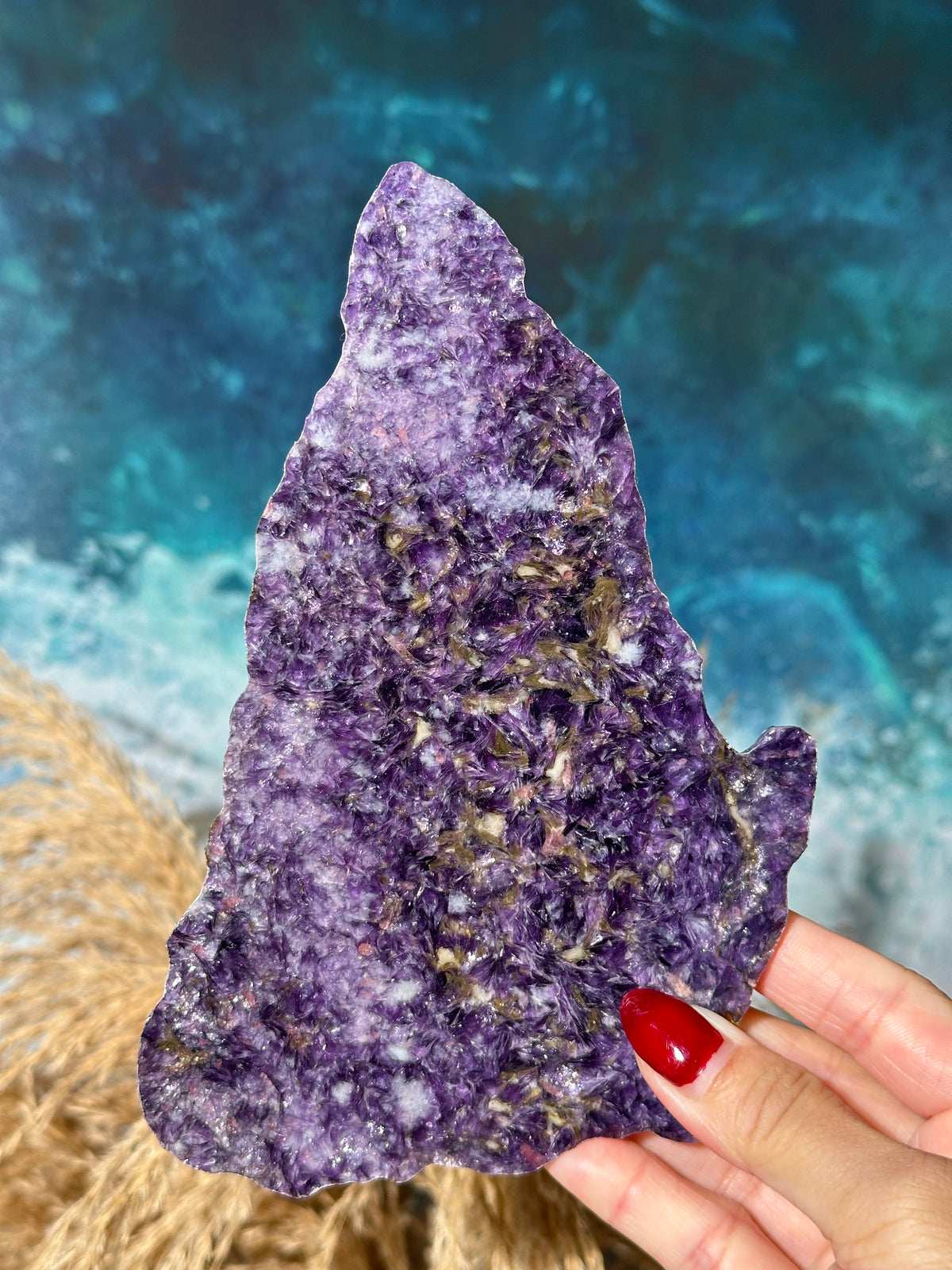 Lepidolite 4"x6.5" Slab Slice