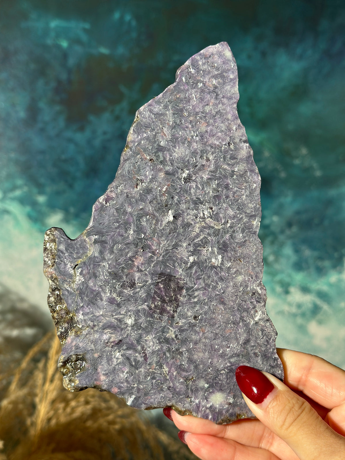 Lepidolite 4"x6.5" Slab Slice