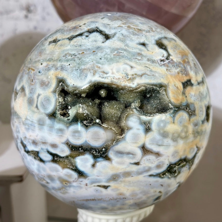 Ocean Jasper Statement Sphere | TSUNAMI