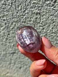 Rare Lilac Pink Villiaumite Tumble | Palm Stone Crystal from Russia | Collectible Mineral Specimen | Handle with Care
