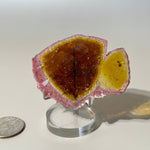 Yellow & Pink Tourmaline Slice back