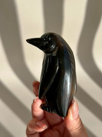 Druzy Agate Penguin Carving
