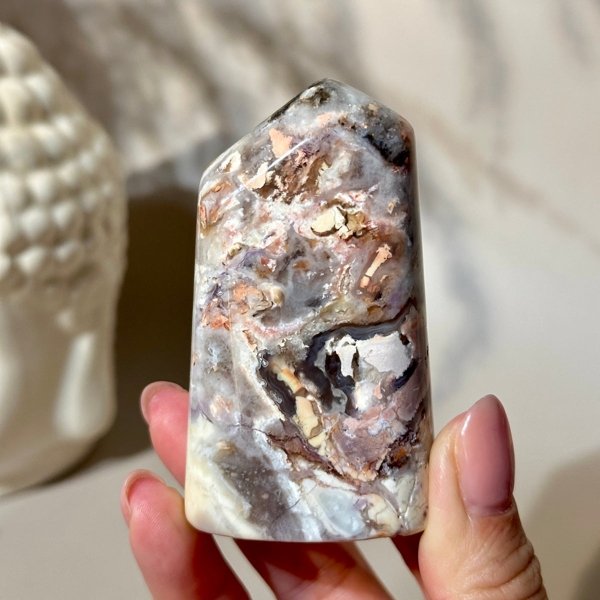 Tiffany Stone | 2.75” Creamy Eggshell & Peach