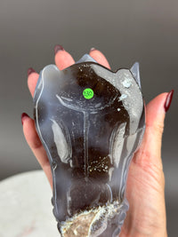 Druzy Agate 4.75" Dragon Skull #D2